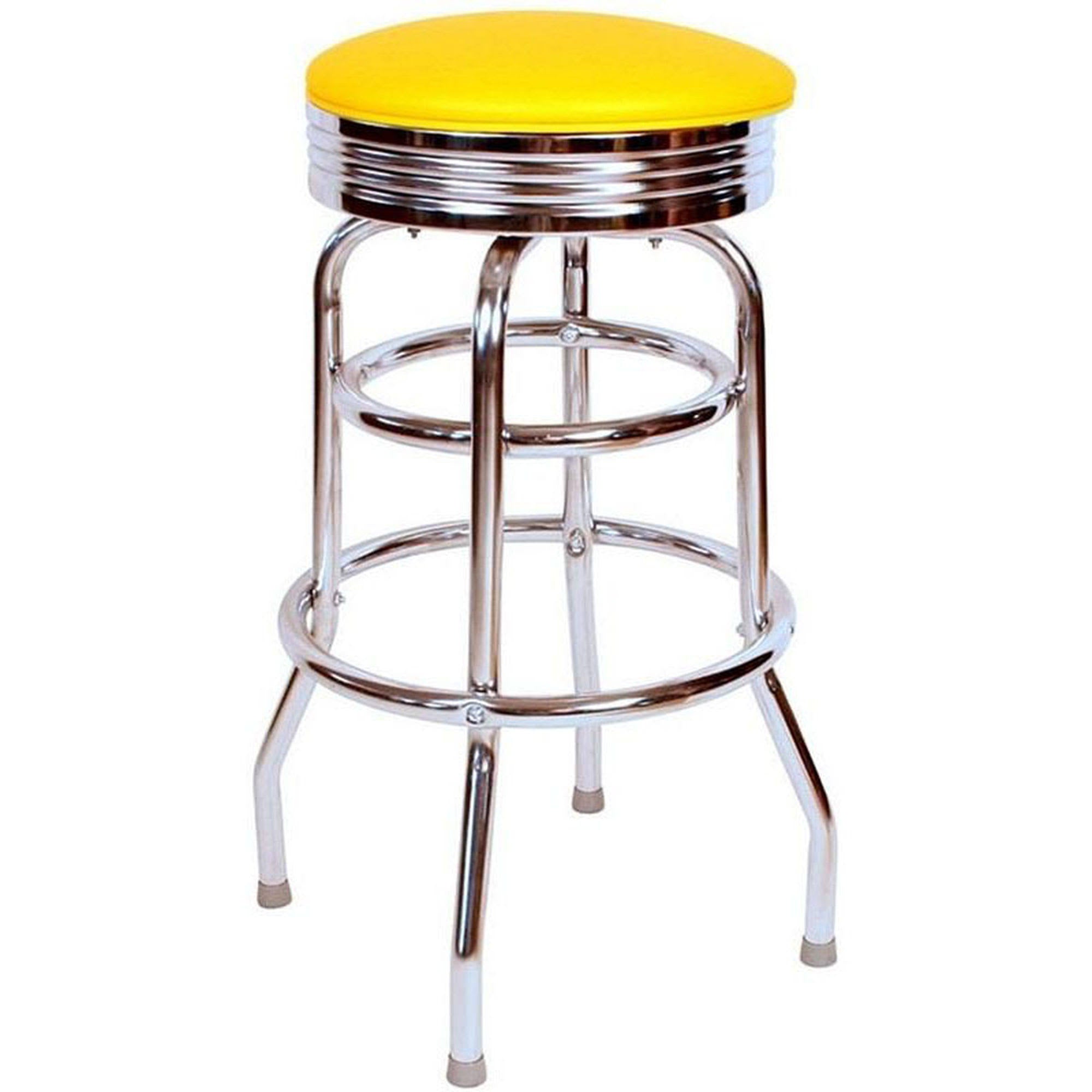Richardson Seating Floridian 30 in. Retro Swivel Bar Stool Yellow