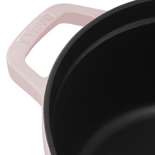 STAUB Cast Iron Dutch Oven 5.5-qt Round Cocotte, Black Matte P4487