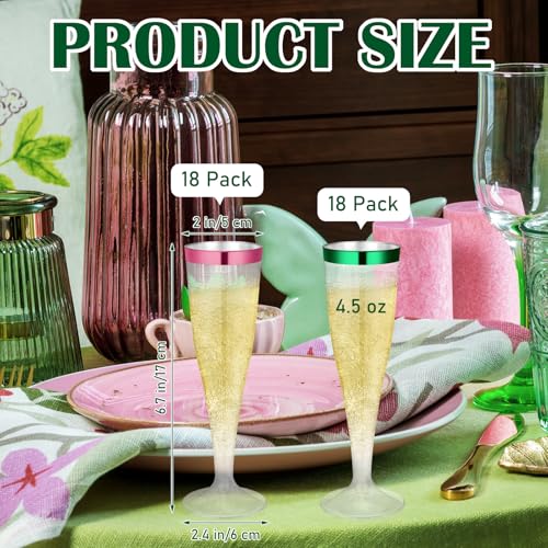 36 Pcs Plastic Champagne Flutes 4.5 oz Clear Toasting Glasses for Party V61372