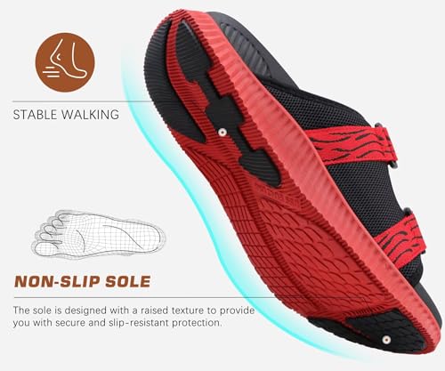 KuaiLu Men's Orthotic Sandals Athletic Recovery Slides with Arch Support Q91398