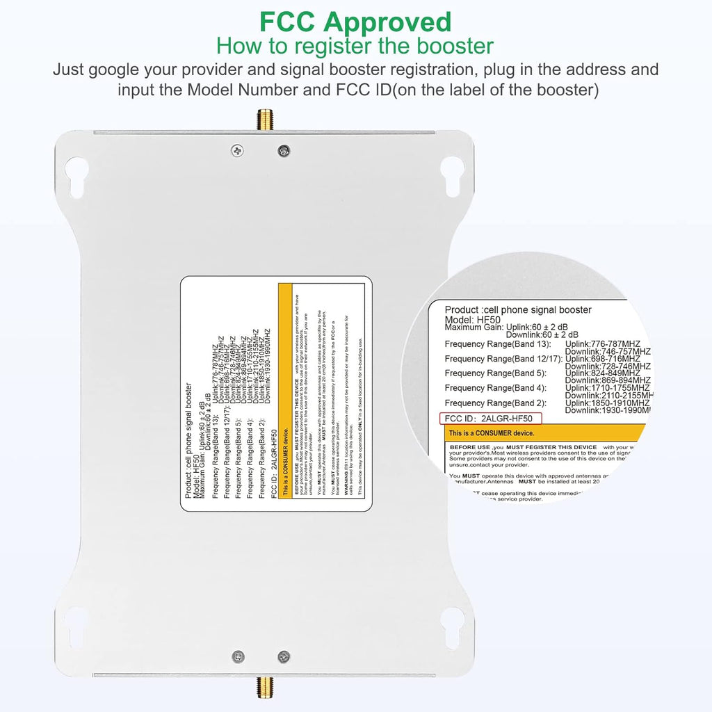 Verizon AT&T Cell Phone Booster 4G LTE 5G up to 6,000 sq ft for Home Q4613