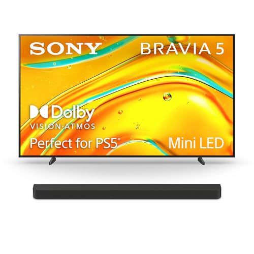 Sony BRAVIA 5 65 Inch Mini LED 4K Smart Google TV with XR Processor, 2025 Model V700322