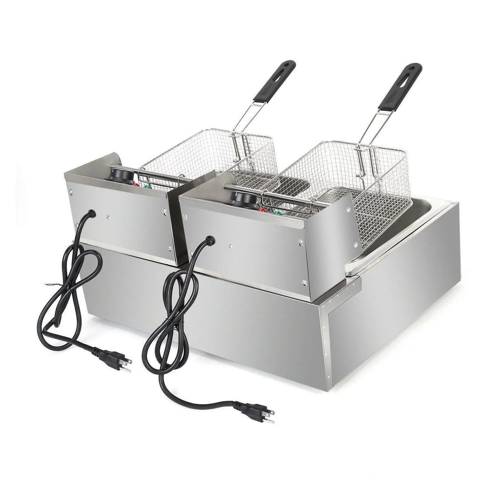 Electric Deep Fryer with 2 Stainless Steel Fry Baskets, 5000W, 12L A28092