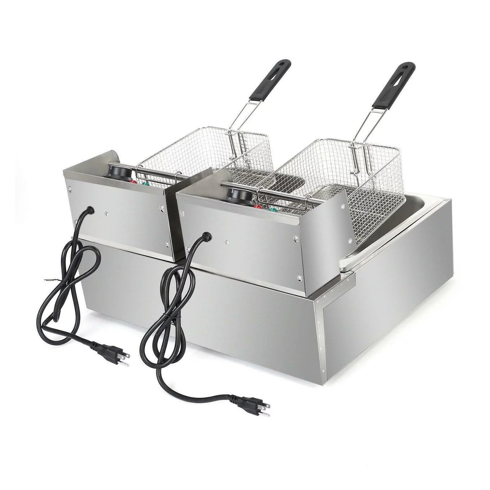 Electric Deep Fryer with 2 Stainless Steel Fry Baskets, 5000W, 12L A28092