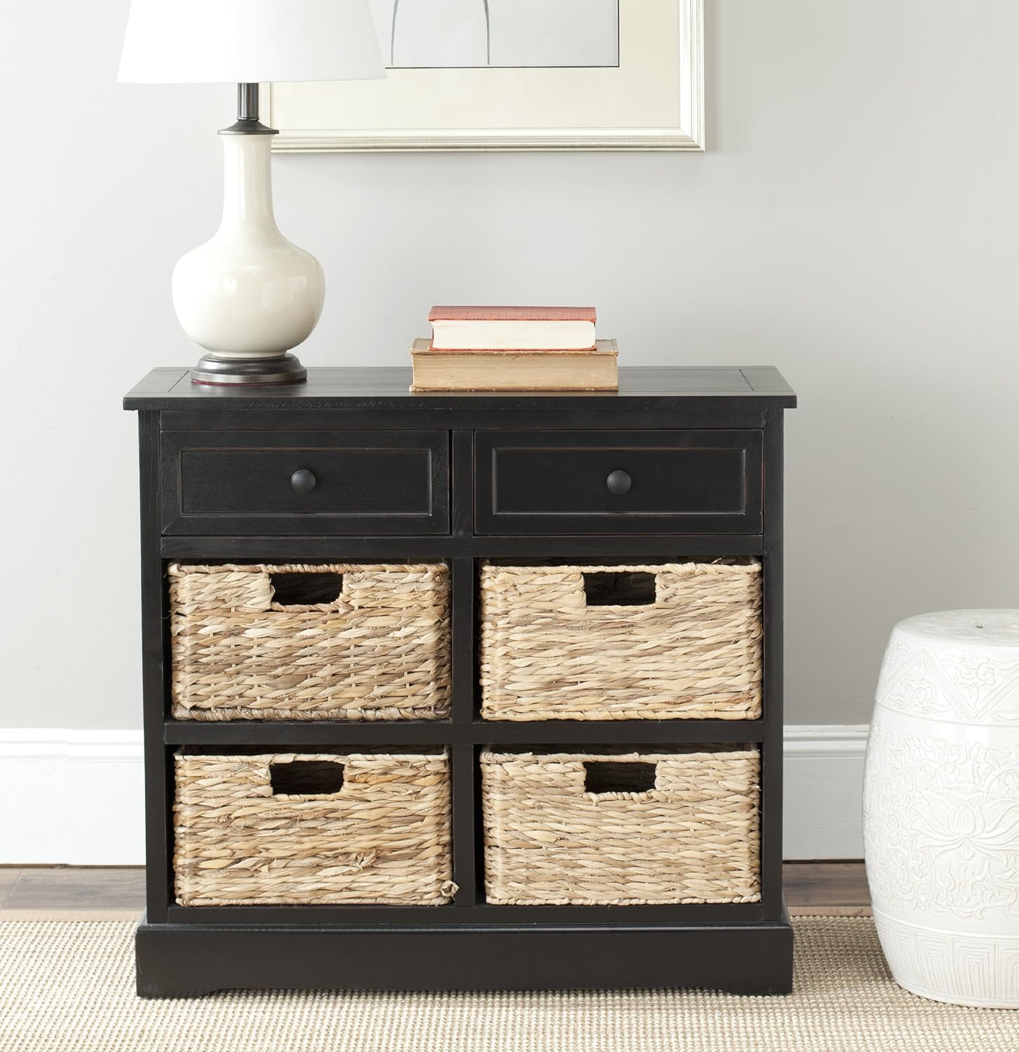 Safavieh American Homes Herman Brown Wicker Basket Storage Unit G834