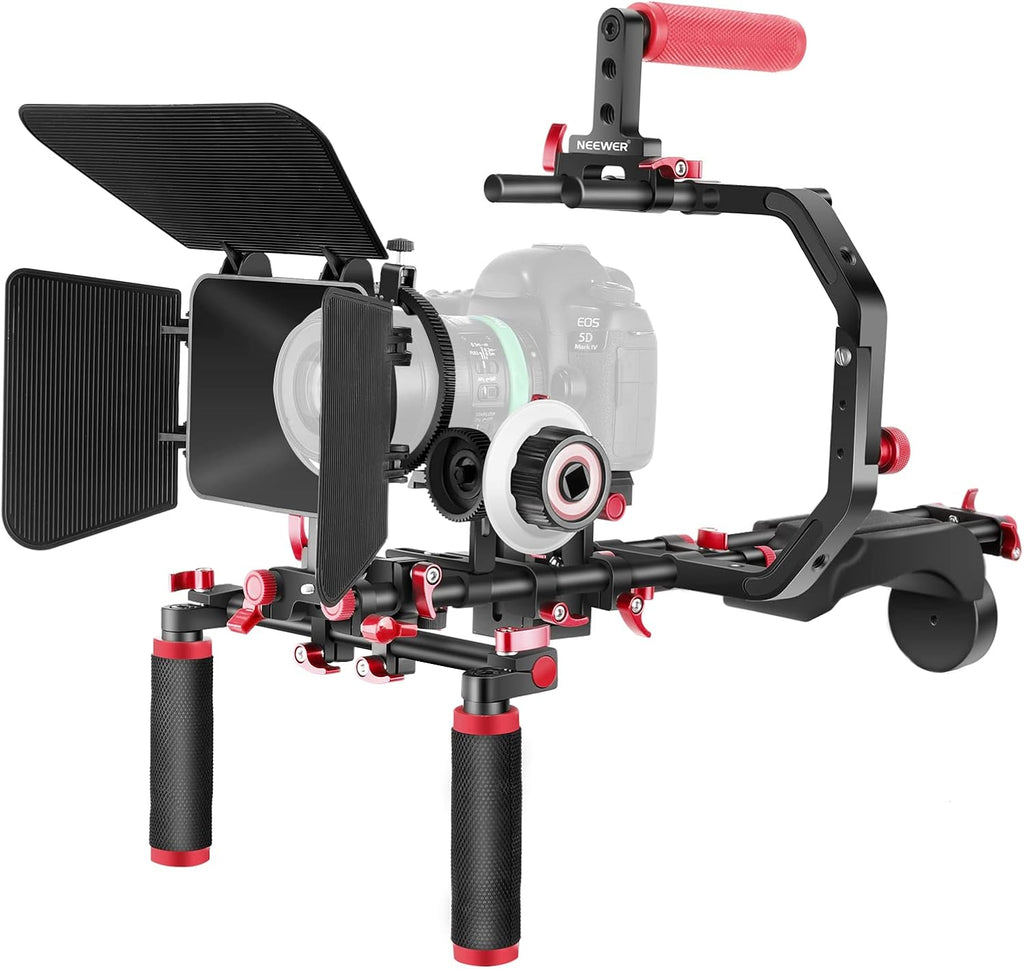 Neewer Shoulder Rig Kit for DSLR Cameras and Camcorders with Matte Box and Follow Focus R40105
