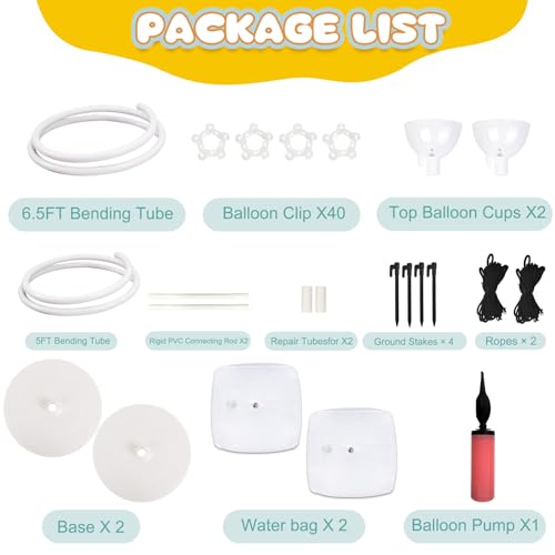 AerWo Balloon Arch Kit 9.35FT & 6FT with Gold Frame Stand for Wedding Party Decor C288064