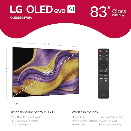 LG 55-Inch Class OLED evo AI 4K G5 Series Smart TV C8860