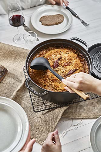 STAUB Cast Iron Dutch Oven 5.5-qt Round Cocotte, Black Matte P4487