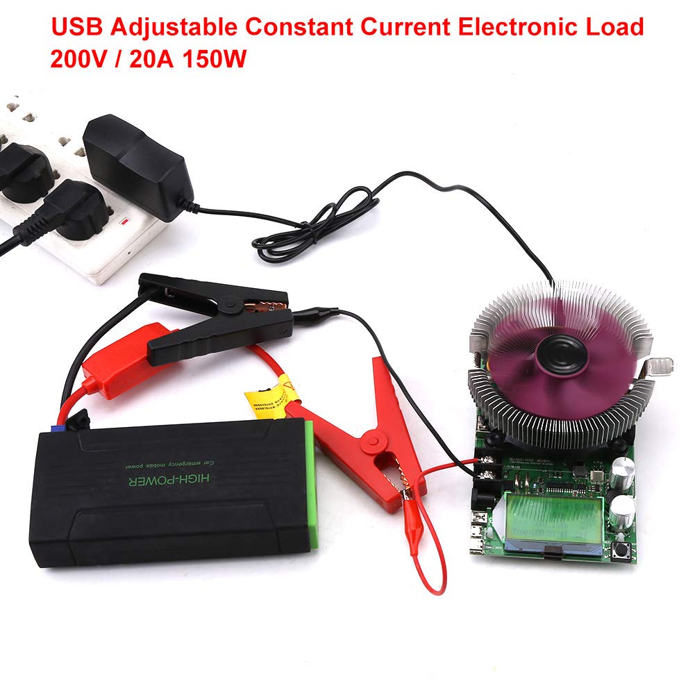 150W 200V 20A USB Adjustable Electronic Load Tester Module Q6941
