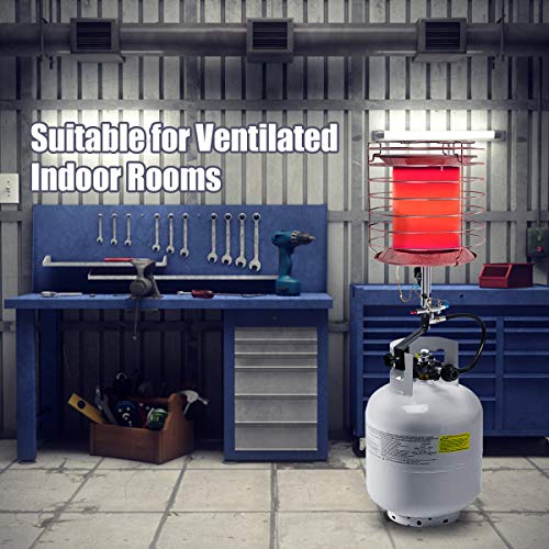 S AFSTAR 35,000-42,000 BTU Tank Top Propane Heater, Portable with Safety Shut-off G686480