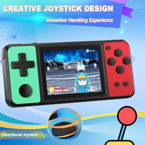 32 Bit Handheld Game Console with 139 Built-in Games, 3.0" IPS Screen, Blue-Red T968340