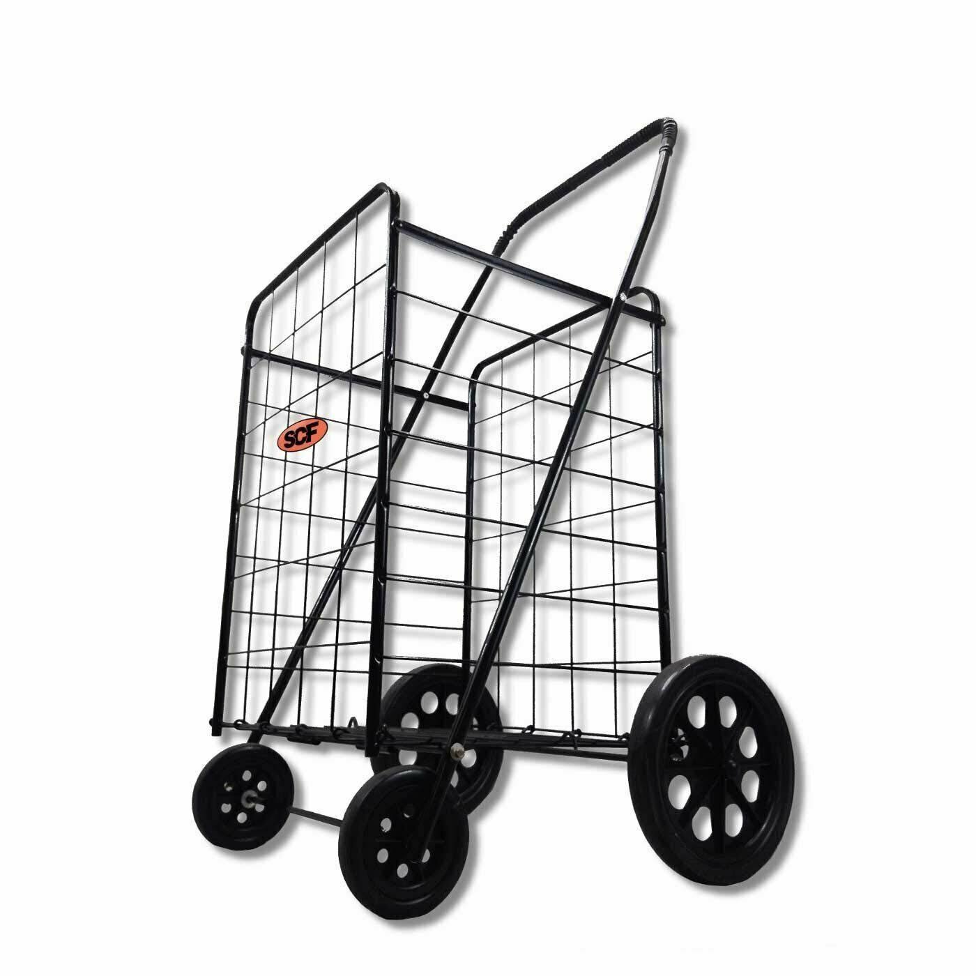 Extra Large Heavy Duty Folding Shopping Grocery Storage Cart Jumbo Size
