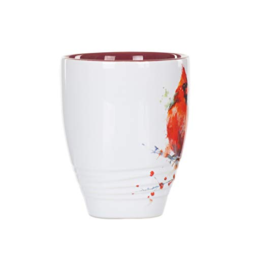 Dean Crouser Cardinal Watercolor Stoneware Mug 16 oz N1410