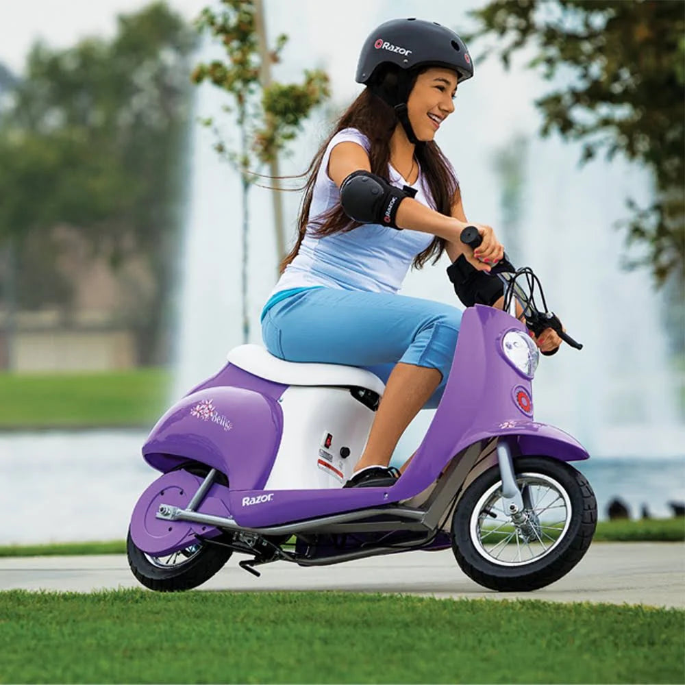 Razor Pocket Mod Miniature Euro 24V Electric Retro Scooter, Purple I47532