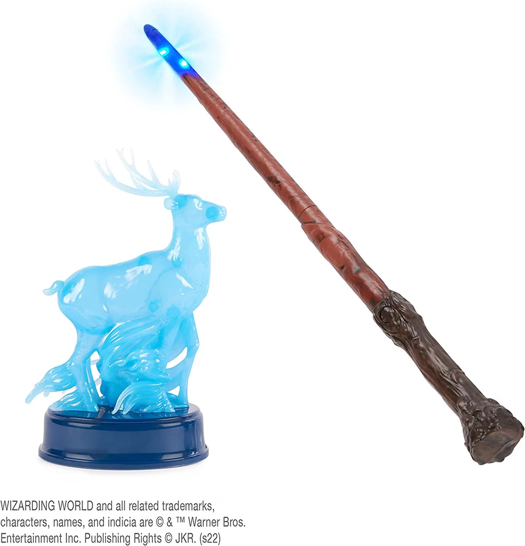 Harry Potter 13" Light-Up Patronus Wand Collectible Toy with Figure G7619