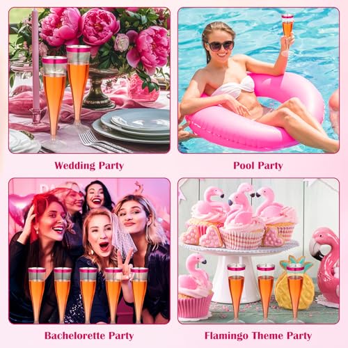 36 Pcs Plastic Champagne Flutes 4.5 oz Clear Toasting Glasses for Party V61372