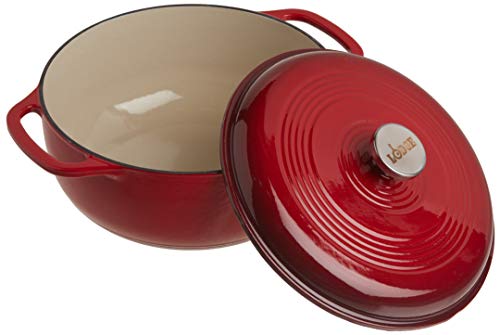 Lodge 6 Quart Enameled Cast Iron Dutch Oven with Lid, Indigo A835868