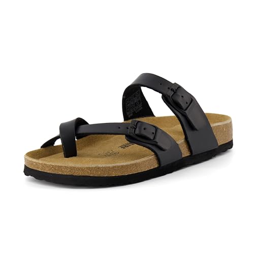 CUSHIONAIRE Women's Luna Cork Footbed Sandal I795