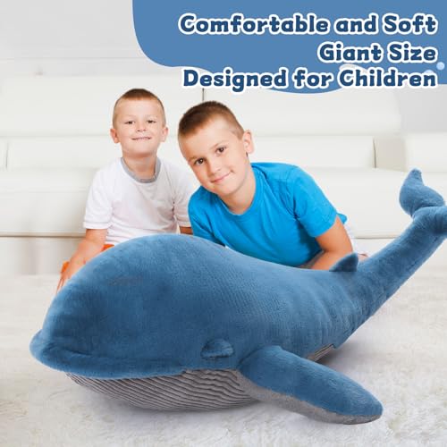 Tezituor 51 inch Giant Whale Shark Stuffed Animal Plush Pillow M152089