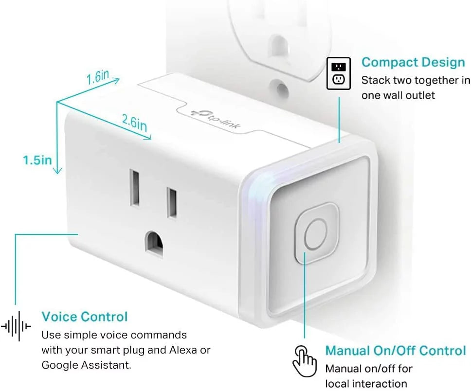 Kasa Smart Plug, Wi-Fi Outlet Works with Alexa and Google Home, 4-Pack, White F469785