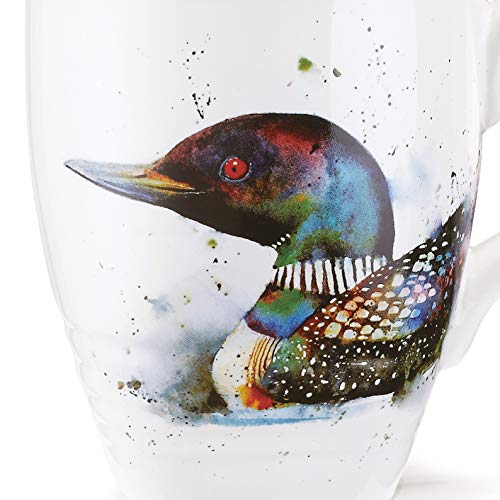 Dean Crouser Cardinal Watercolor Stoneware Mug 16 oz N1410