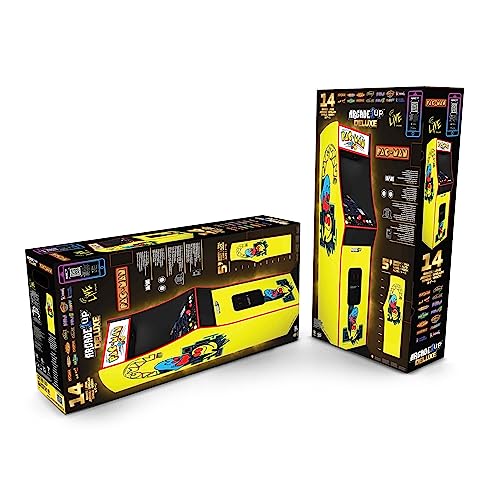 Arcade1Up PAC-MAN Deluxe Arcade Machine with 14 Classic Games and 17-Inch Screen E588
