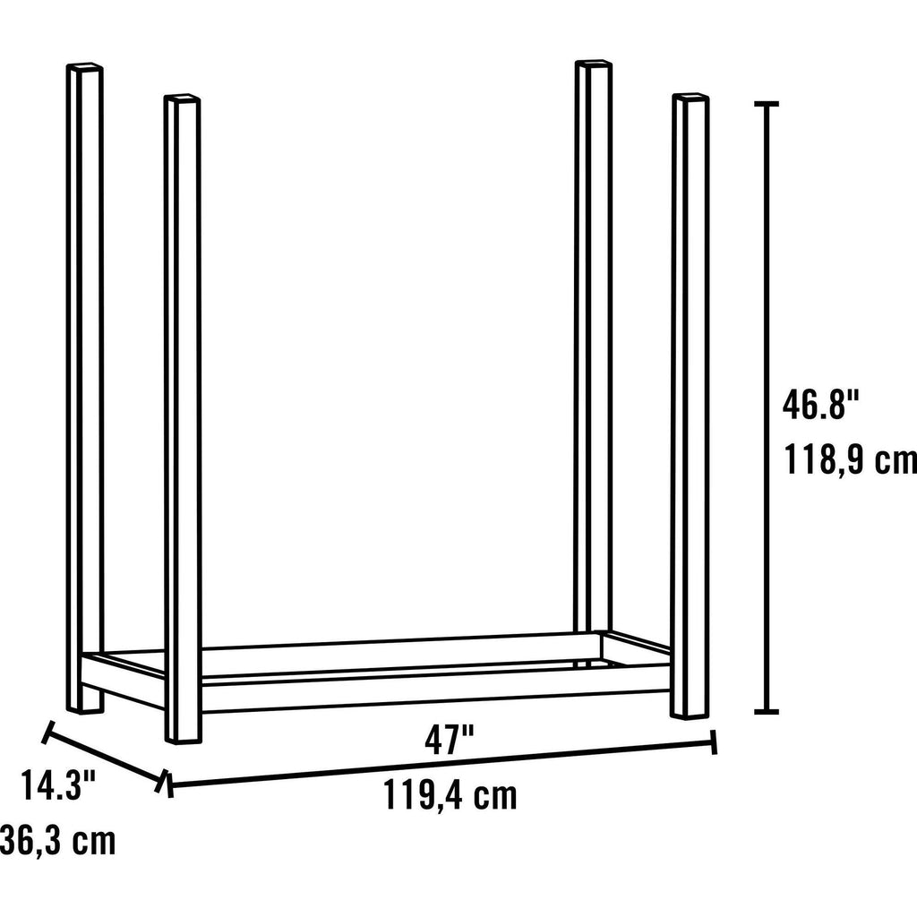 ShelterLogic 4 ft. Ultra Duty Firewood Rack X520104