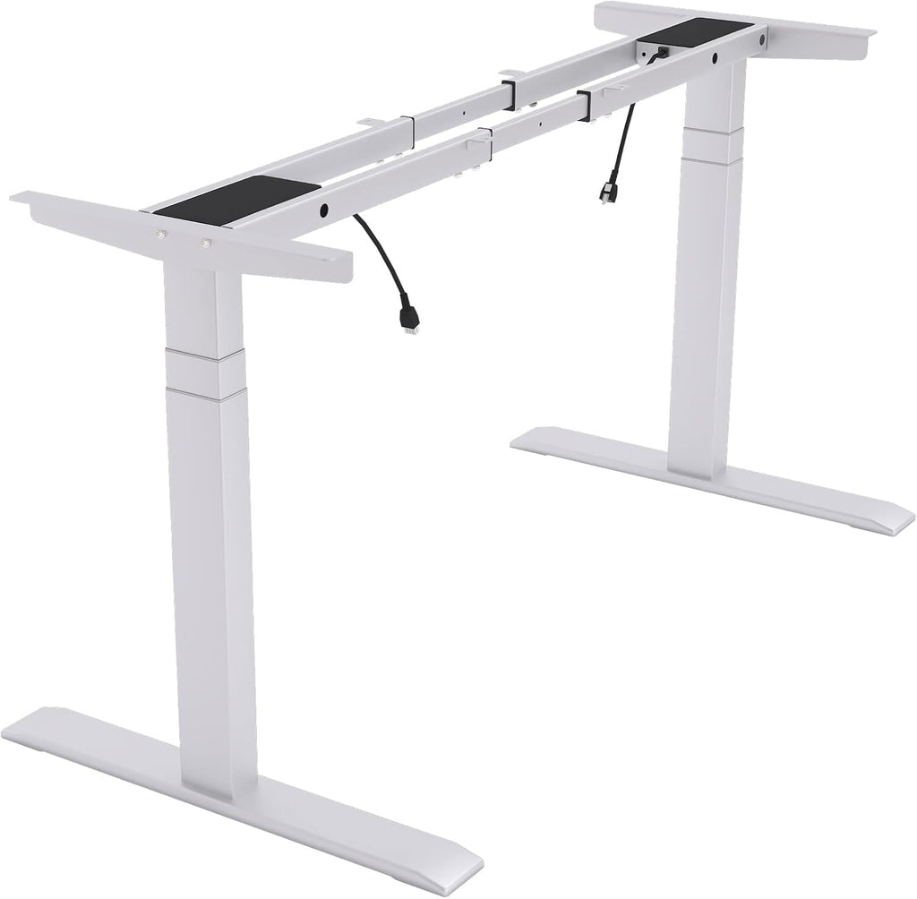 TOPSKY Dual Motor 3 Stage Electric Adjustable Standing Desk Frame Heavy Duty White Frame Only B98825