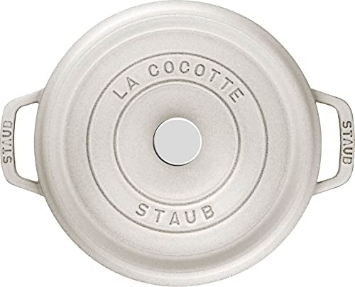 STAUB Cast Iron Dutch Oven 5.5-qt Round Cocotte, Black Matte P4487