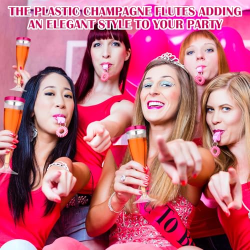 36 Pcs Plastic Champagne Flutes 4.5 oz Clear Toasting Glasses for Party V61372