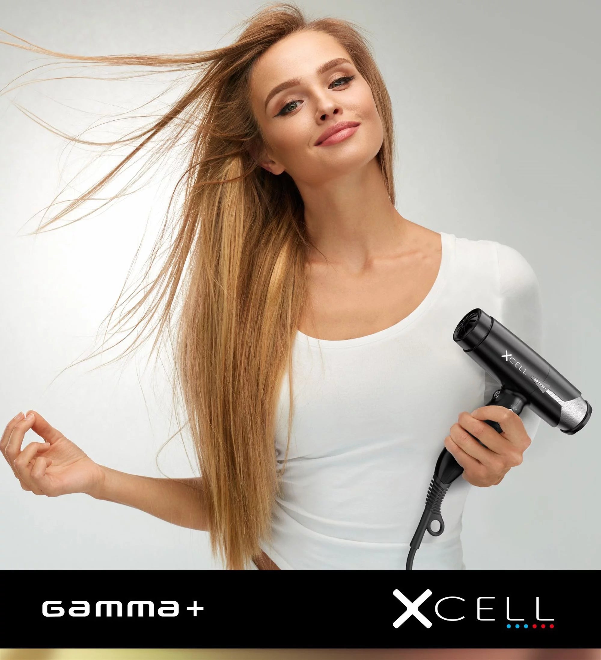 GAMMA+ Xcell Professional Hair Dryer Ionic Technology Matte Black Q1270