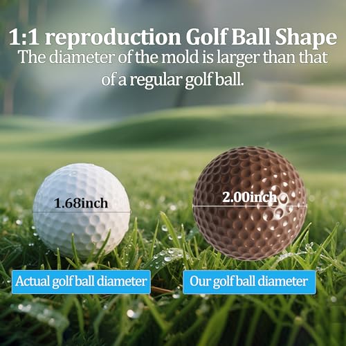 Sidosir Golf Ball Silicone Molds with Lid for Cake Decorations, 9-Cavity L16772