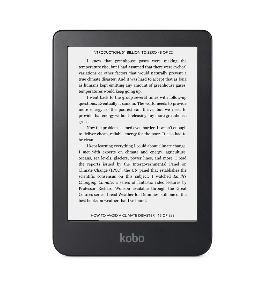 Kobo Clara 2E HD eReader - 6" Glare-Free, HD Carta E Ink Touchscreen Display, Waterproof