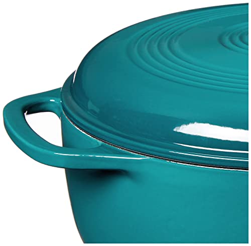 Lodge 6 Quart Enameled Cast Iron Dutch Oven with Lid, Indigo A835868