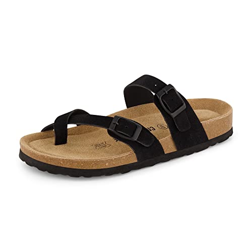 CUSHIONAIRE Women's Luna Cork Footbed Sandal I795