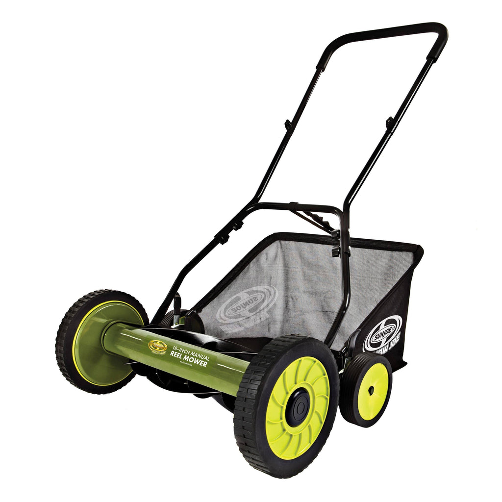 Sun Joe Manual Reel Mower with Grass Catcher, Black