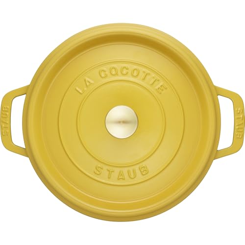 STAUB Cast Iron Dutch Oven 5.5-qt Round Cocotte, Black Matte P4487
