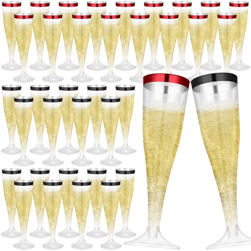 36 Pcs Plastic Champagne Flutes 4.5 oz Clear Toasting Glasses for Party V61372