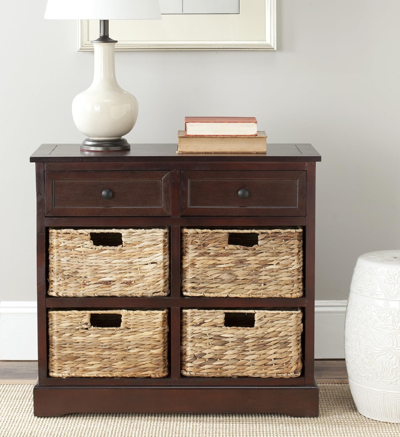 Safavieh American Homes Herman Brown Wicker Basket Storage Unit G834