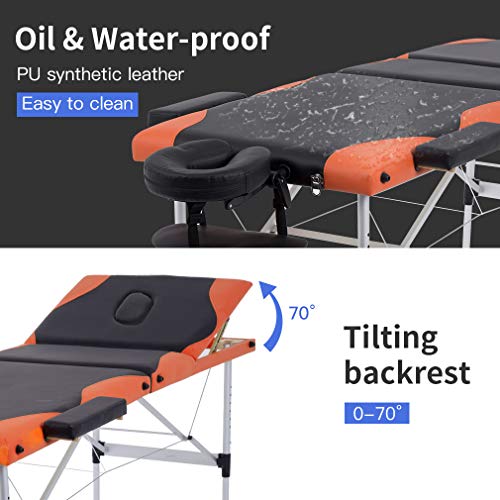 BestMassage Aluminium Portable Massage Table 28 inch Folding Spa Bed I82923