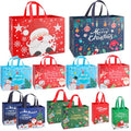 Christmas Gift Bags Assorted Sizes 12PC with Handles, Heavy Duty Non-Woven T61434