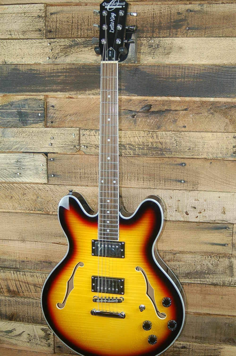 Oscar Schmidt OE30TS Semi Hollowbody Electric Guitar Sunburst V302