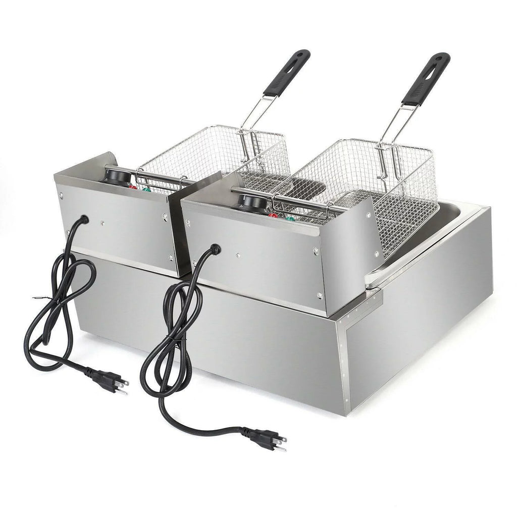 Electric Deep Fryer with 2 Stainless Steel Fry Baskets, 5000W, 12L A28092