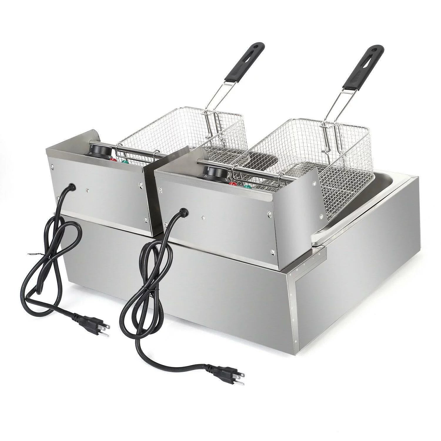 Electric Deep Fryer with 2 Stainless Steel Fry Baskets, 5000W, 12L A28092