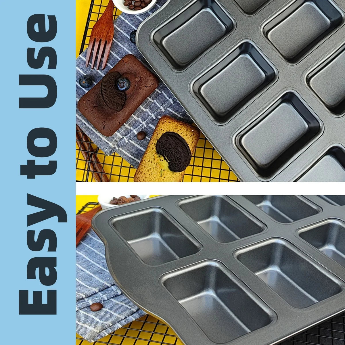 Mini Loaf Pan Non-Stick Heavy Duty for Baking B85598