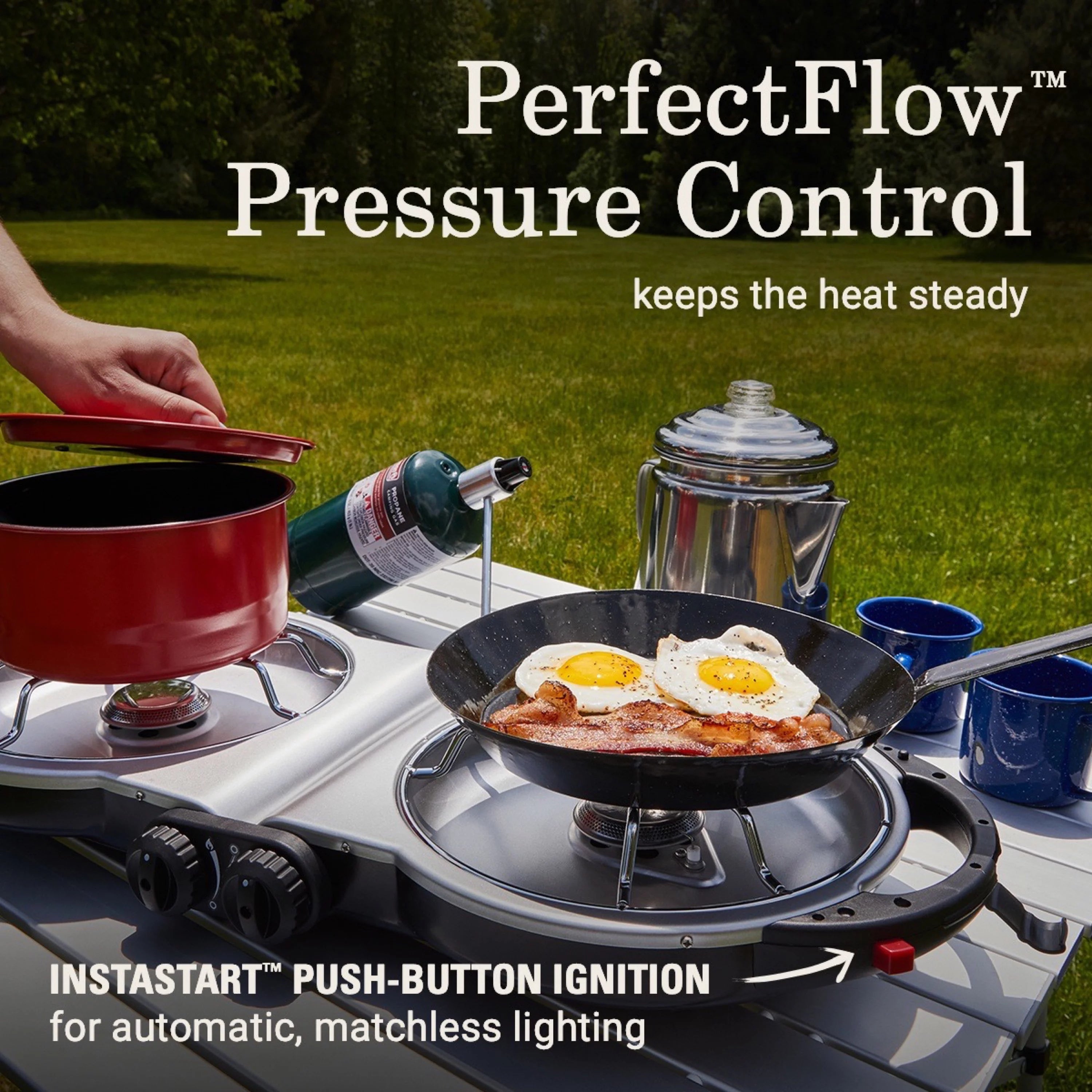 Coleman Fold N Go Propane Portable Camping 2 Burner Stove B75622
