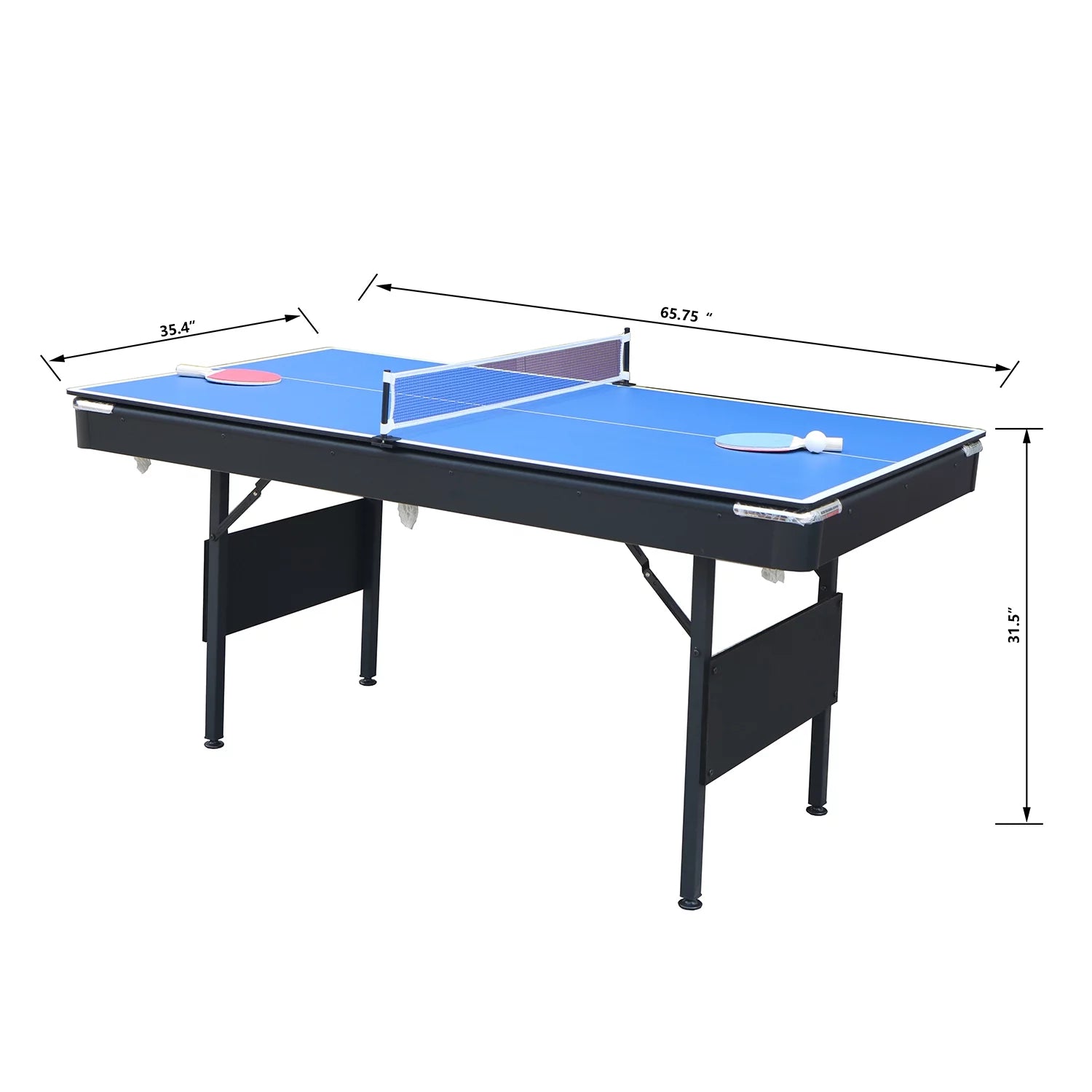 SEGMART 3 in 1 Billiards Table 5.5 ft Folding Pool Table with Accessories, Black Blue Felt A6150