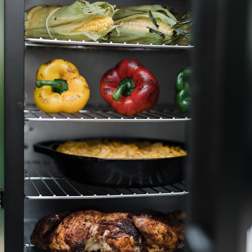 Masterbuilt 30-inch Digital Electric Vertical BBQ Smoker with Side Wood Chip Loader, Black A570