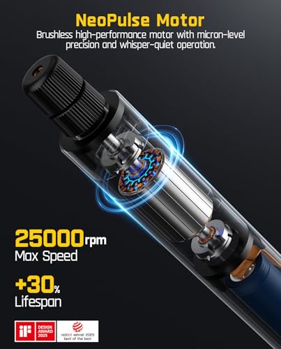 Fanttik F2 Master Mini Cordless Rotary Tool Kit, 5 Speed, 35 Accessories Q64782